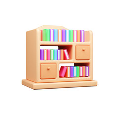 Library 3d Illustration  Icon