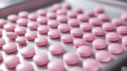 Close-Up Image of Pills on a Tray for Medication