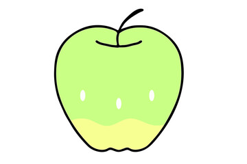 可愛い青りんごのイラスト