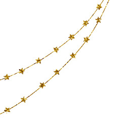 Hanging gold glitter stars