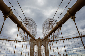 Obraz premium Brooklyn Bridge Skyline at Dusk