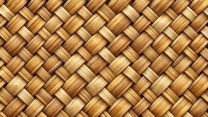 Seamless woven basket texture background for rustic and natural themes