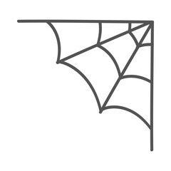 Corners Spiderweb Halloween Illustration