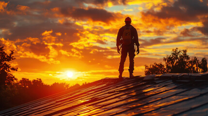 Fototapeta premium creative Roofer background wallpaper 