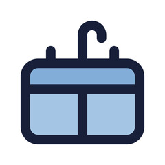 Fototapeta premium basin flat line icon