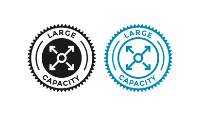 Large capacity logo vector template. Suitable for info and label