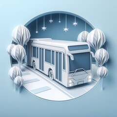 50 Origami Trolleybus Design elements that look like folded pape