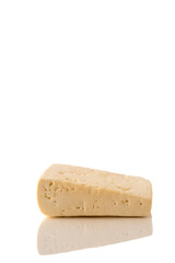 Piece of cheese isolated on a white background.