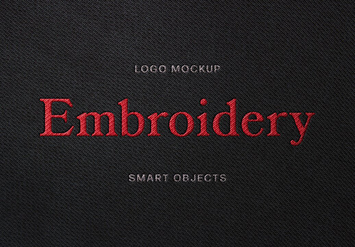 Stitching Embroidery Logo Mockup