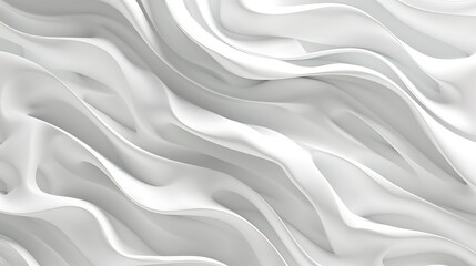 Fototapeta premium Abstract White Wavy Pattern Background
