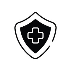 Fototapeta premium Medical Shield vector icon