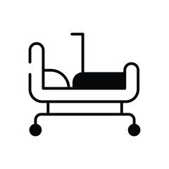 Hospital Bed vector icon