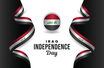 Fototapeta premium Iraq Independence Day Banner Design
