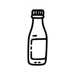 bottle hand drawn doodle vector illustration template design