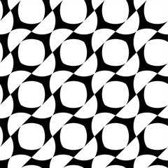 Seamless pattern with geometric motifs in black and white. Vector illustration.