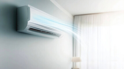 Obraz premium Elegant Living Room with Advanced Air Conditioner