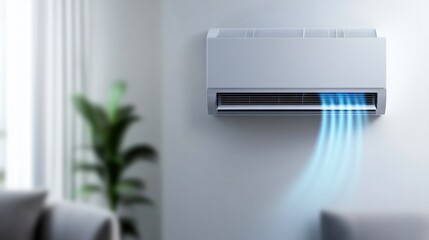 Sleek Air Conditioning Unit in Contemporary Home Setting