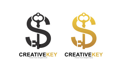 Obraz premium Key letter S logo vector template. This is suitable for business, poster, initial, safety and security Letter Design Vector