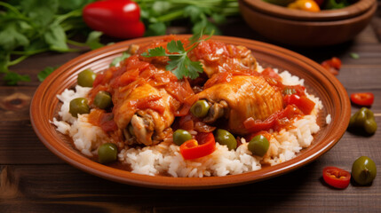 Poulet Basquaise French Food