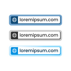 Fototapeta premium Website Address Bar Template concept illustration flat design