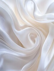 Obraz premium Elegant Silk Fabric with Luminous Textures and Soft Folds in Bright Studio Setting