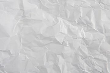 Crinkled White Paper Texture Background