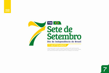 Brazil Independence Day logotype september 7th sete de setembro