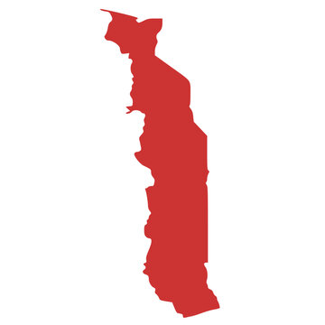 recommend clip art: Vector outline map of Togo