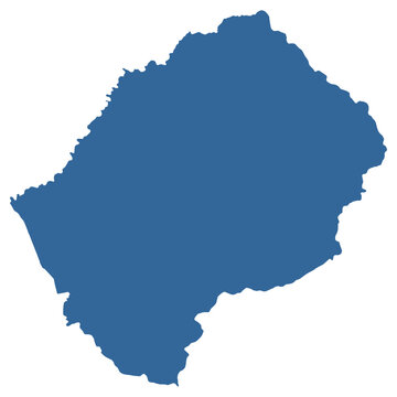 Vector outline map of Lesotho