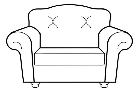 recommend clip art: Minimalist Armchair Line Art