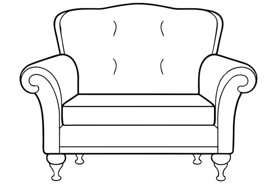 recommend clip art: Minimalist Armchair Line Art