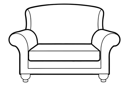 recommend clip art: Minimalist Armchair Line Art