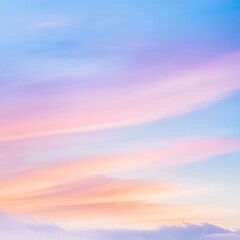 Fototapeta premium Ethereal Sunrise Skyscape with Radiant Pastel Hues and Warm Glow Across Minimalist Landscape