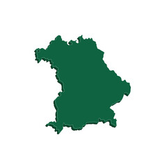 Bavaria State 3d Map Silhouette Vector Image - Germany Province