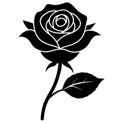 Rose Silhouette Vector Design