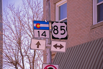Fototapeta premium Colorado 14 Road Sign