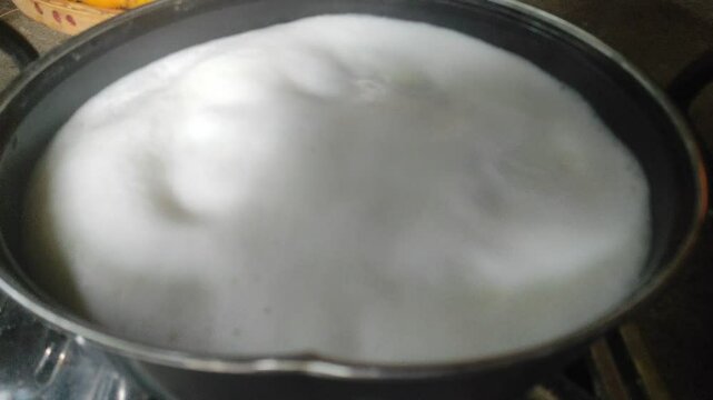 Boiling the Milk for the Indian Traditional House