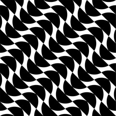Seamless pattern with geometric motifs in black and white. Vector illustration.