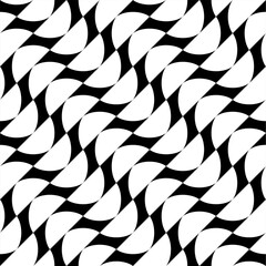 Seamless pattern with geometric motifs in black and white. Vector illustration.