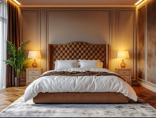 Luxurious King Bed with Sumptuous Plush Pillows and Bedding photo