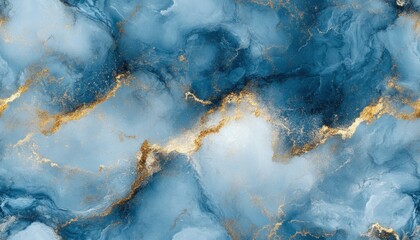 Seamless marble pattern in pale blue with subtle silver streaks, [Abstract Background Marble], [Cool and refined]