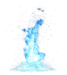 Obraz premium PNG Mystical blue flame with sparks