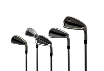 Golf Club Set Isolated on Transparent Background | Vector Graphics 