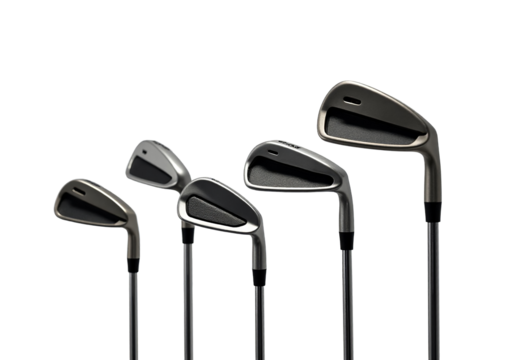 Golf Club Set Isolated on Transparent Background | Vector Graphics 