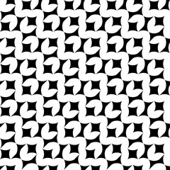 Seamless pattern with geometric motifs in black and white. Vector illustration.