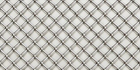 Fototapeta premium Steel chain link fence wire mesh texture with repetitive diamond pattern, metal, fence, security, barrier, grid
