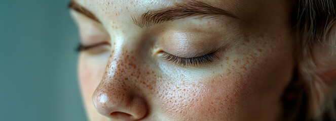 Fototapeta premium Youthful Glow Softening Fine Lines and Wrinkles from a Unique Low Angle View