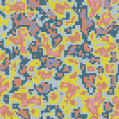 ABSTRACT PIXEL BACKGROUND FLAT PASTEL COLOR SHAPES DESIGN VECTOR TEMPLATE FOR WALLPAPER, COVER DESIGN
