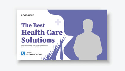 Medical healthcare youtube thumbnail and web banner template | Medical healthcare web banner template