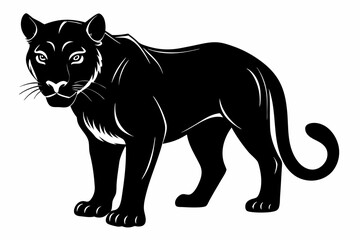 Black Panther Silhouette vector illustration